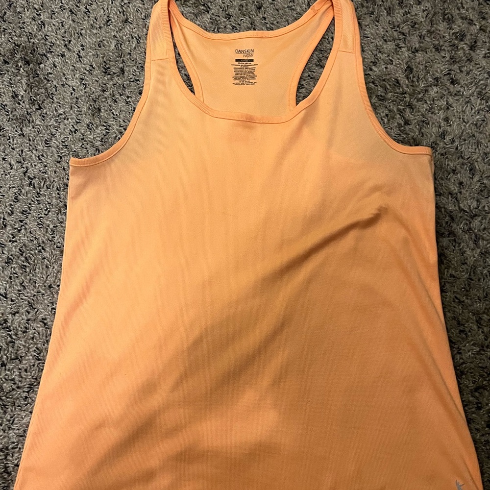 Danskin Women's Orange Tank Top (Fitted)